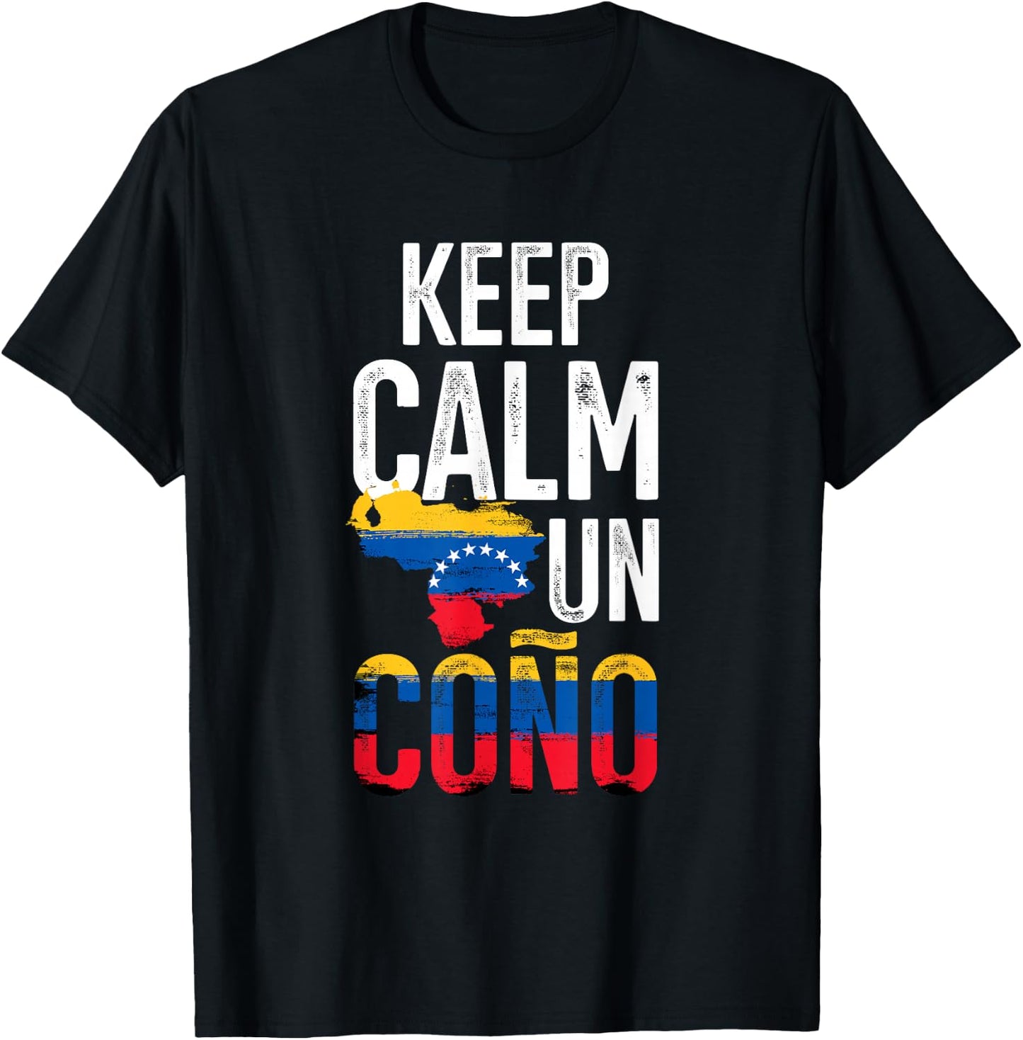 Keeps Calm Un Cono Venezuela Pride Proud Venezuela Flag T-Shirt - T-Shirt | Black