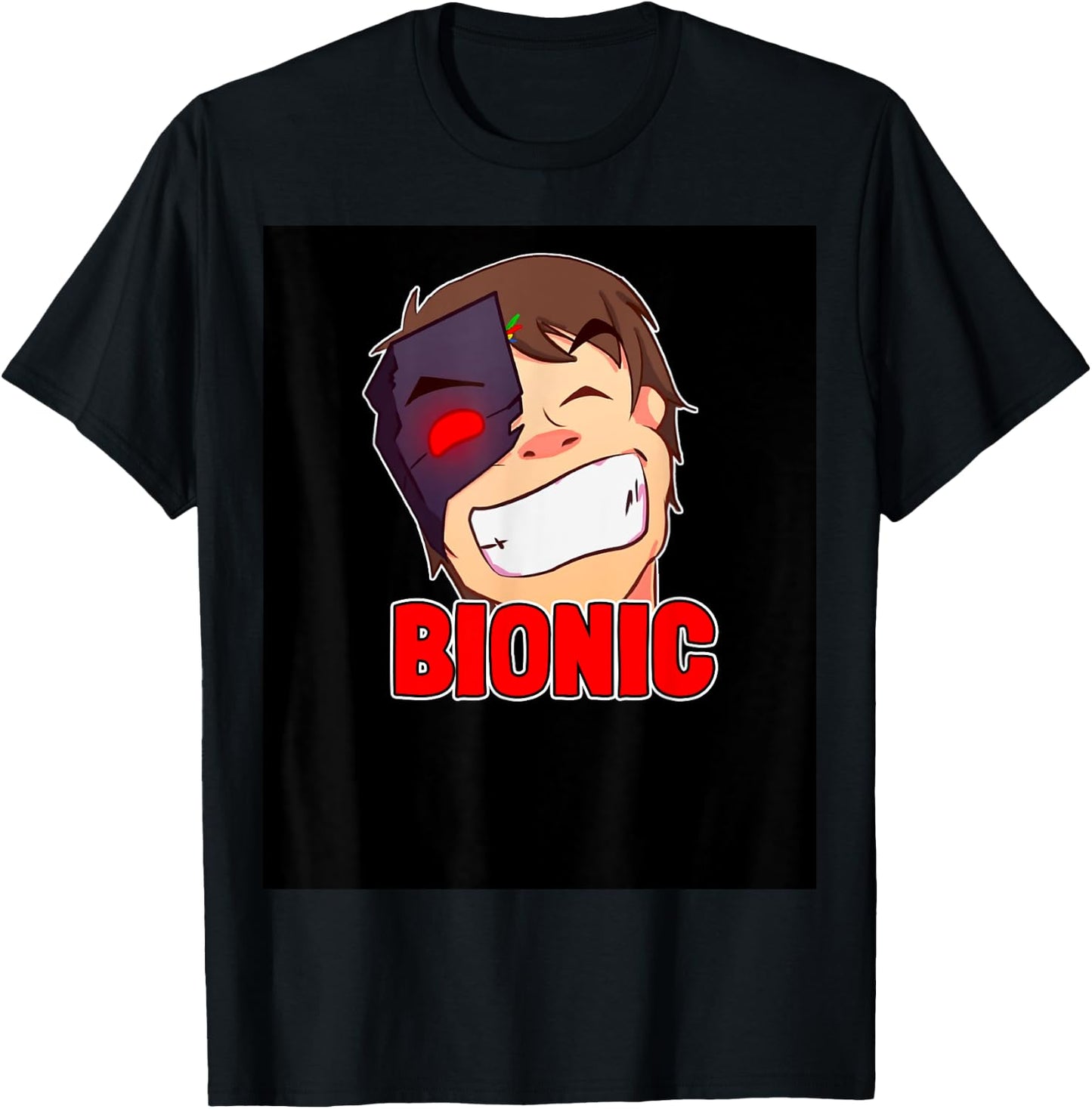 Retro Style Bionic Love Gaming for Kids, Women and Men T-Shirt - T-Shirt | Black