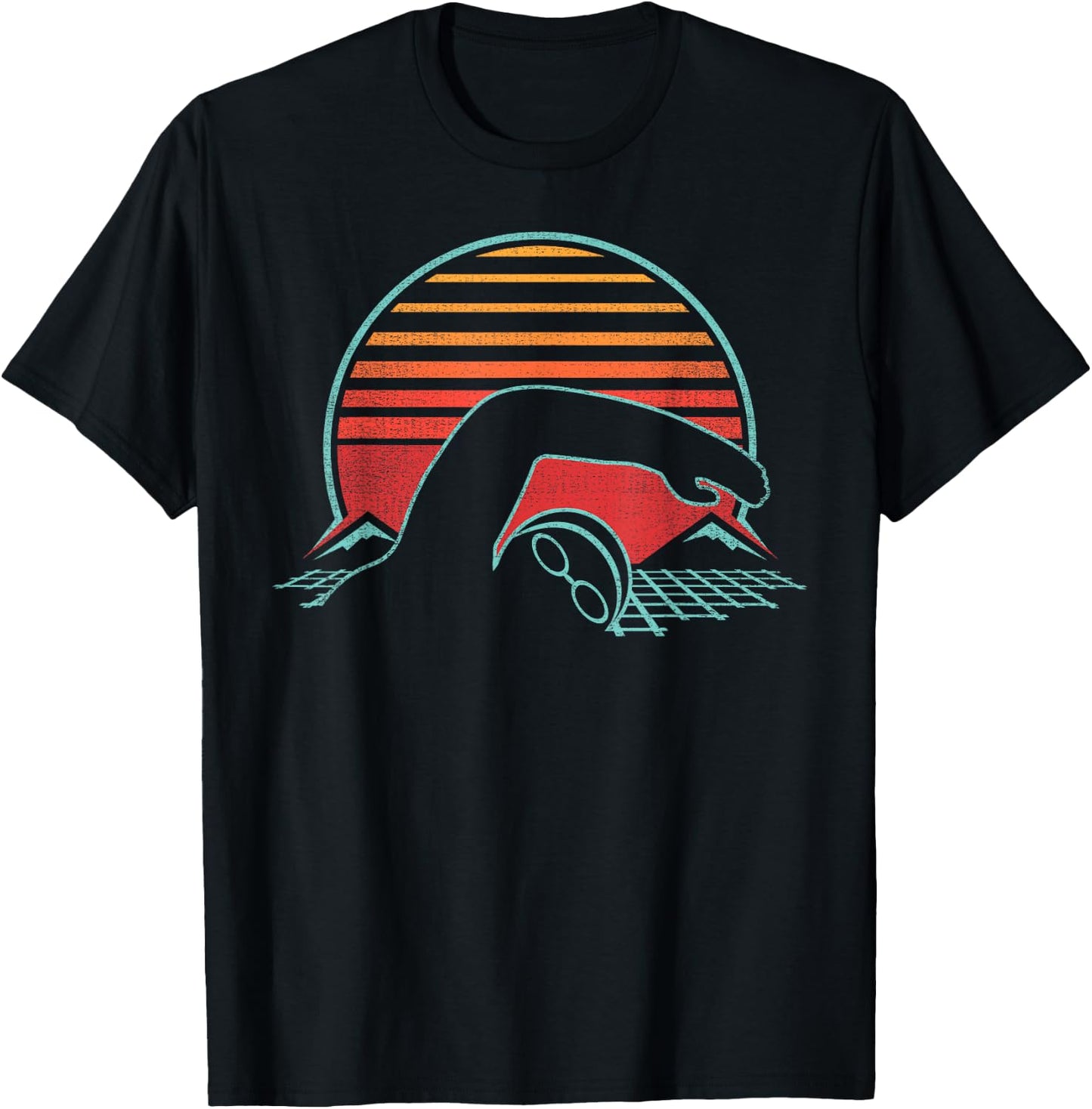 Swimming Retro Vintage 80s Style Swimmer Gift T-Shirt - T-Shirt | Black