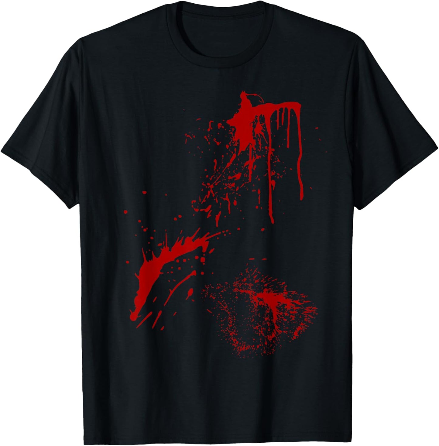 Blood Splatter Halloween Fake Bloody Spatter Zombie Victim T-Shirt - T-Shirt | Black