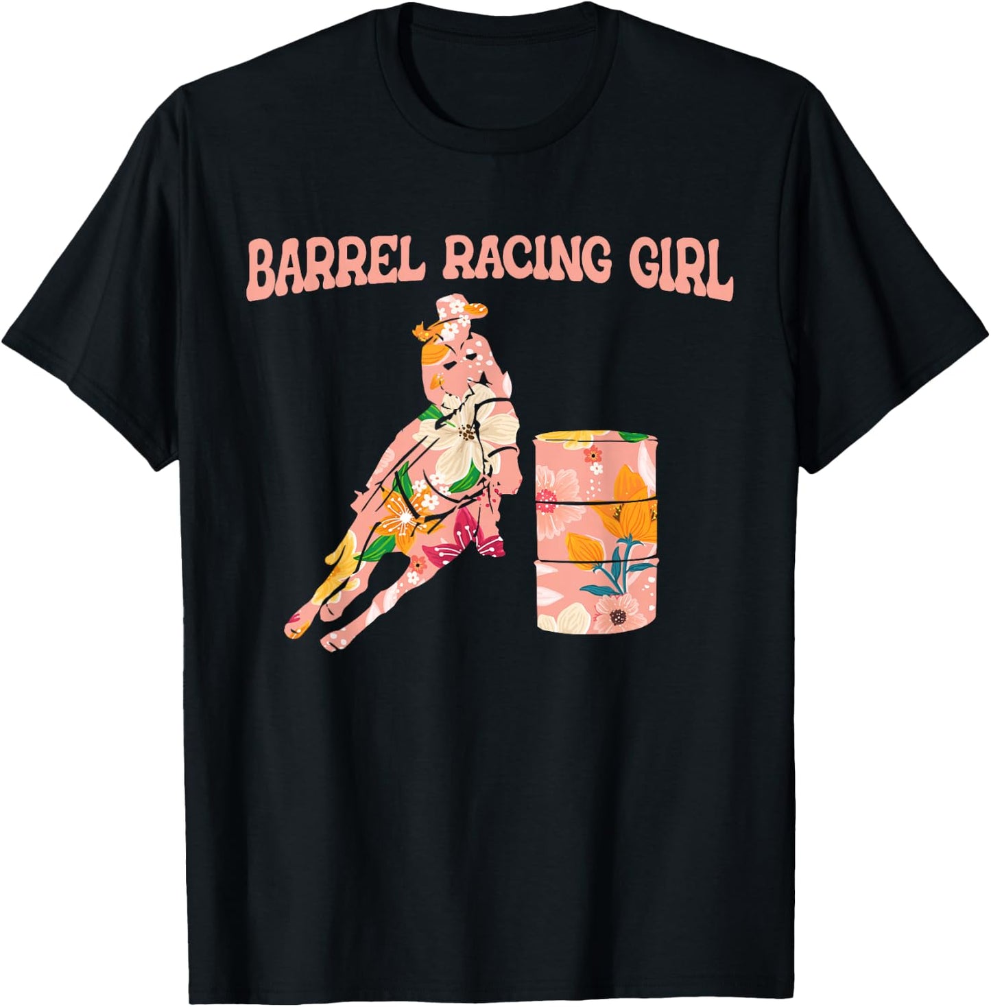 Barrel Racing Western Riding Rodeo Horse Riding Barrel Racing T-Shirt - T-Shirt | Black