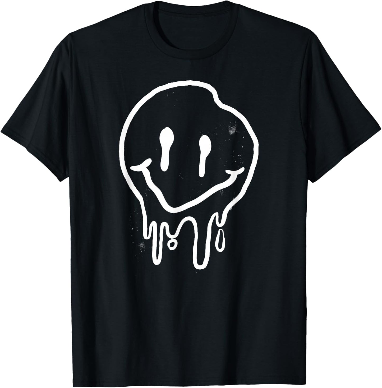 Cool Melting Smiling Face Emojicon I Melting Smile T-Shirt - T-Shirt | Black