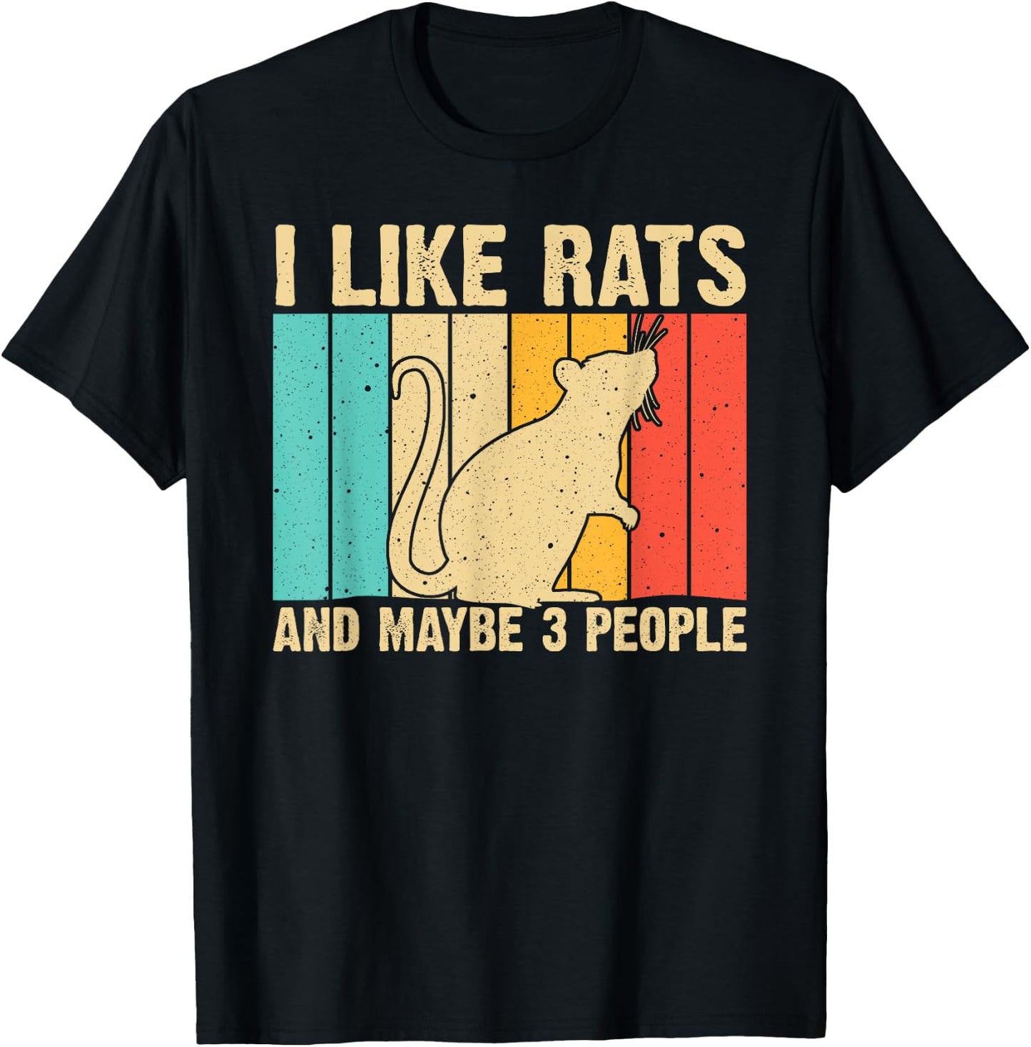 Funny Rat Design Rat Lover Men Women Mouse Rodent Introvert T-Shirt - T-Shirt | Black