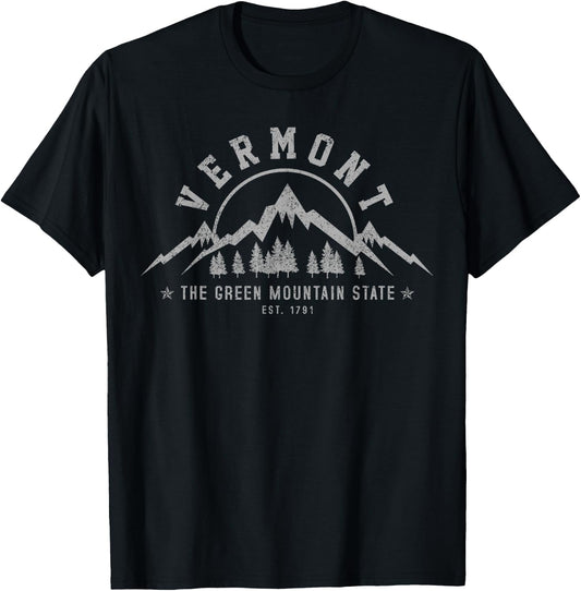 Vermont Est. 1791 USA America Souvenir T-Shirt - T-Shirt | Black