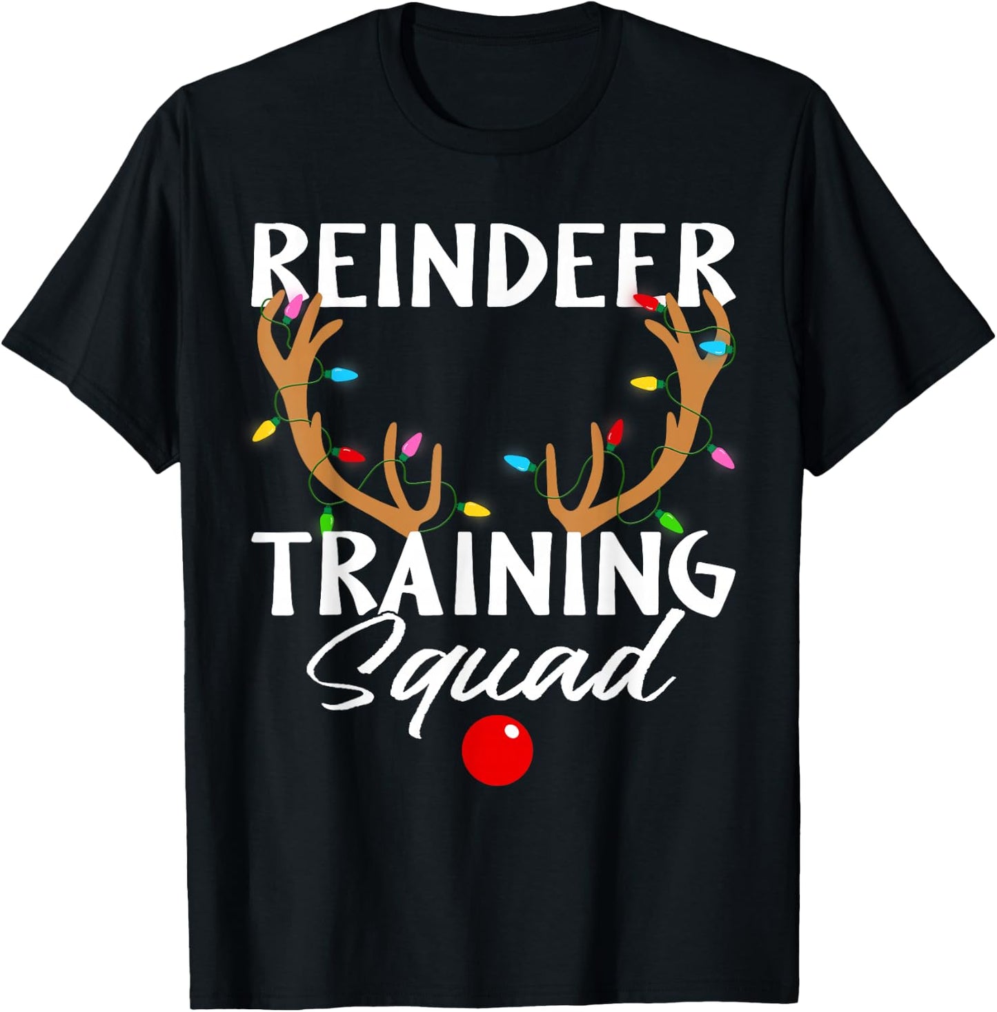 Christmas Running Reindeer Runner Training Squad Team Gifts T-Shirt - T-Shirt | Black