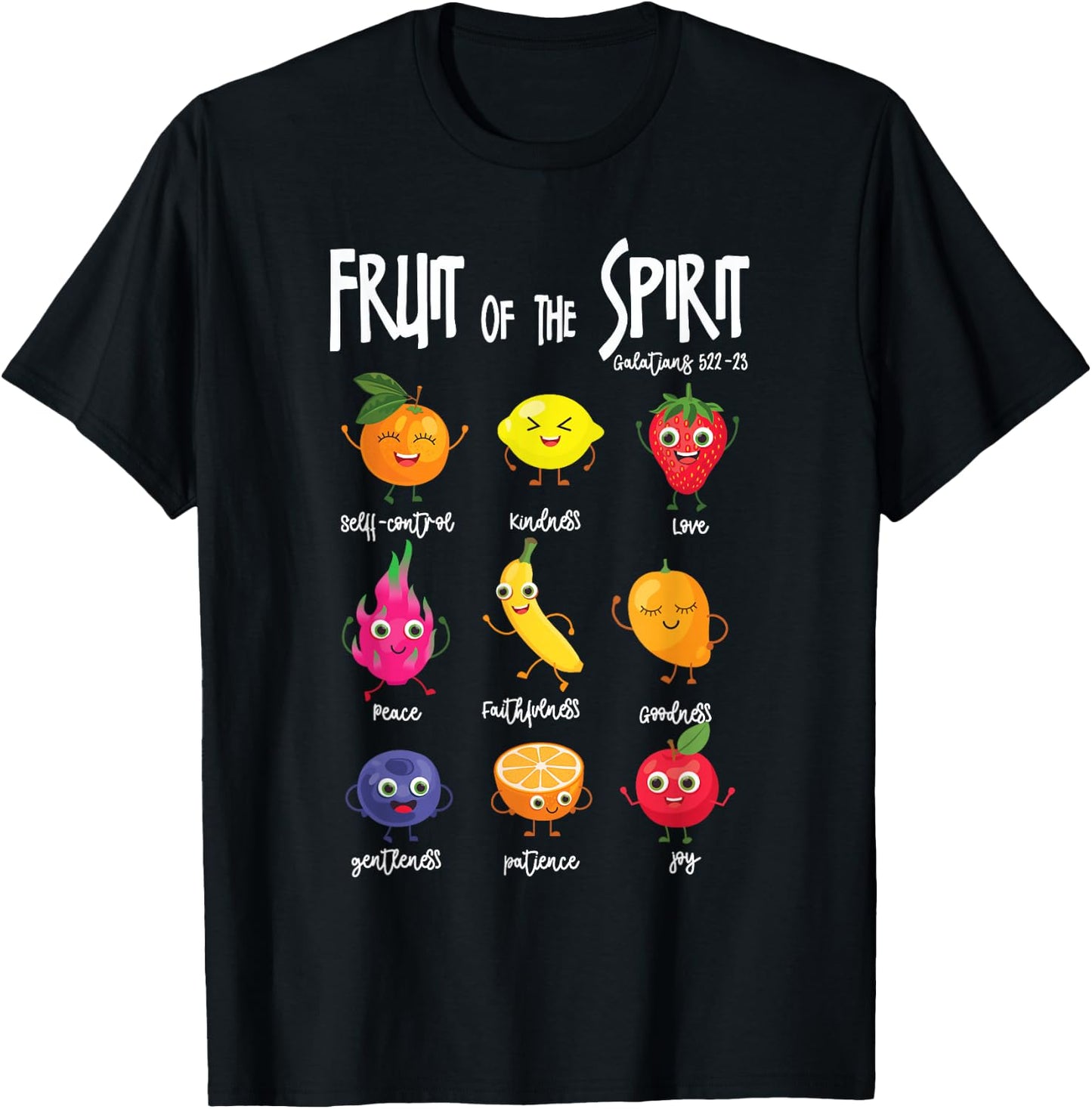 Fruit Of The Spirit Christian Faith Jesus God Lover T-Shirt - T-Shirt | Black