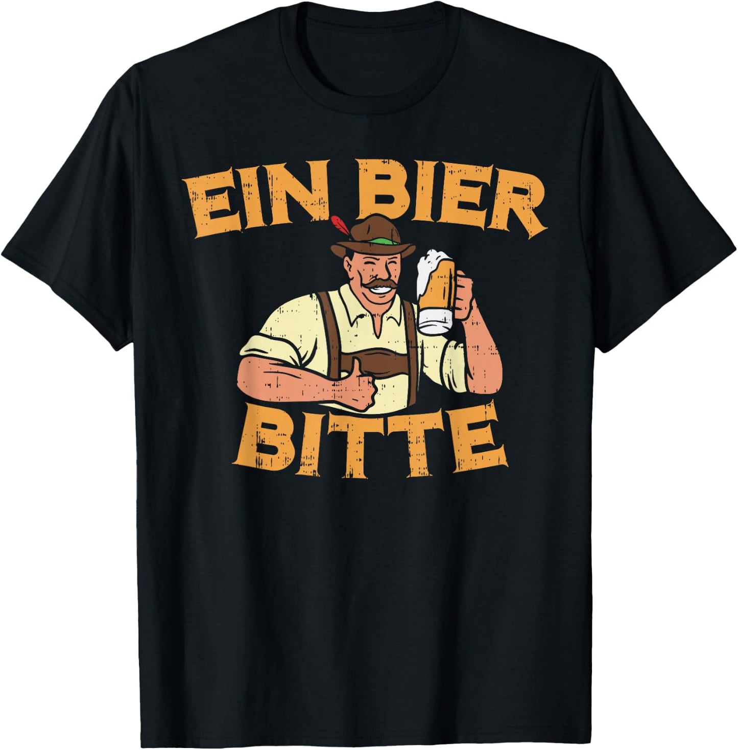 Ein Bier Bitte Shirt German Oktoberfest Beer Mug Drinking T-Shirt - T-Shirt | Black