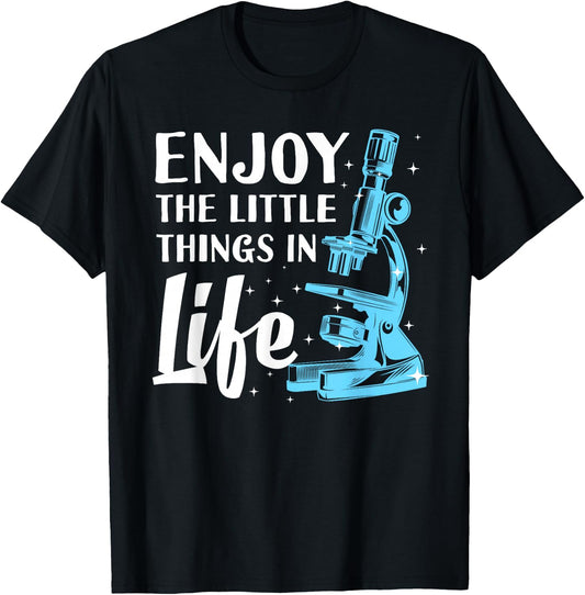 Funny Microscope Art Women Biology Nerd Science Lab T-Shirt - T-Shirt | Black