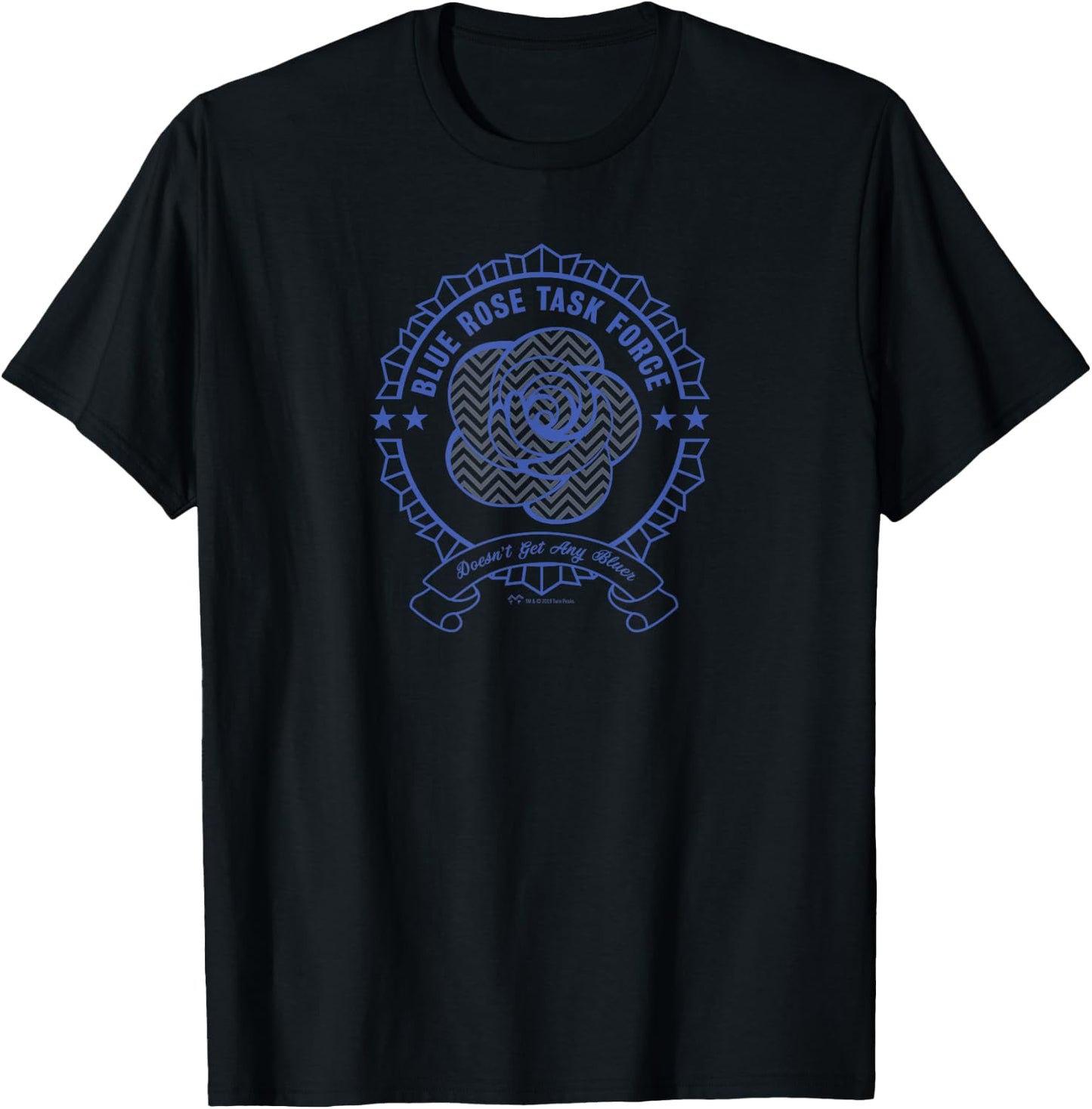 SHOWTIME Twin Peaks Blue Rose Task Force T-Shirt - T-Shirt | Black