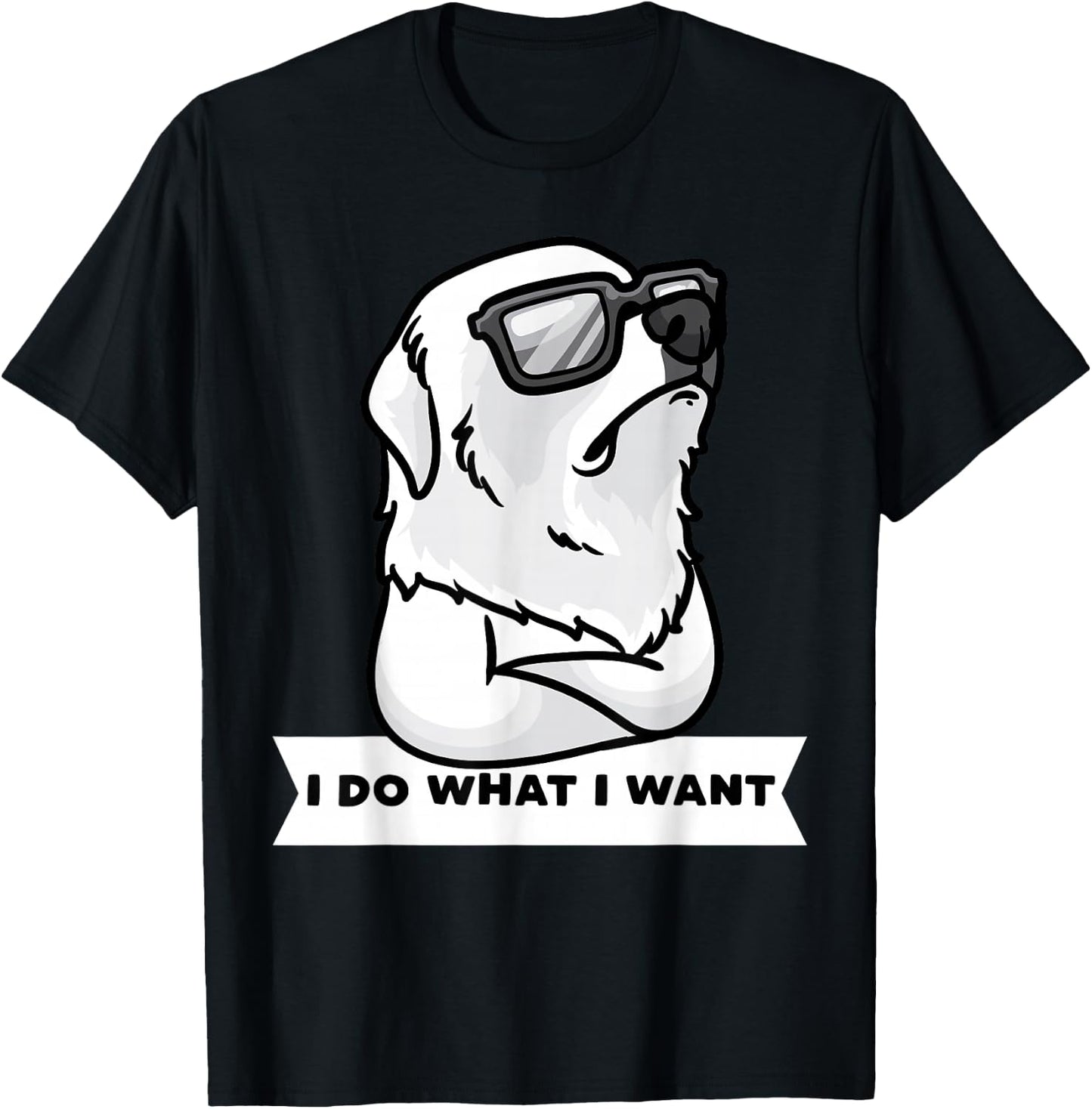 Pyrenean Mountain Dog Stubborn Dog Great Pyrenees T-Shirt - T-Shirt | Black
