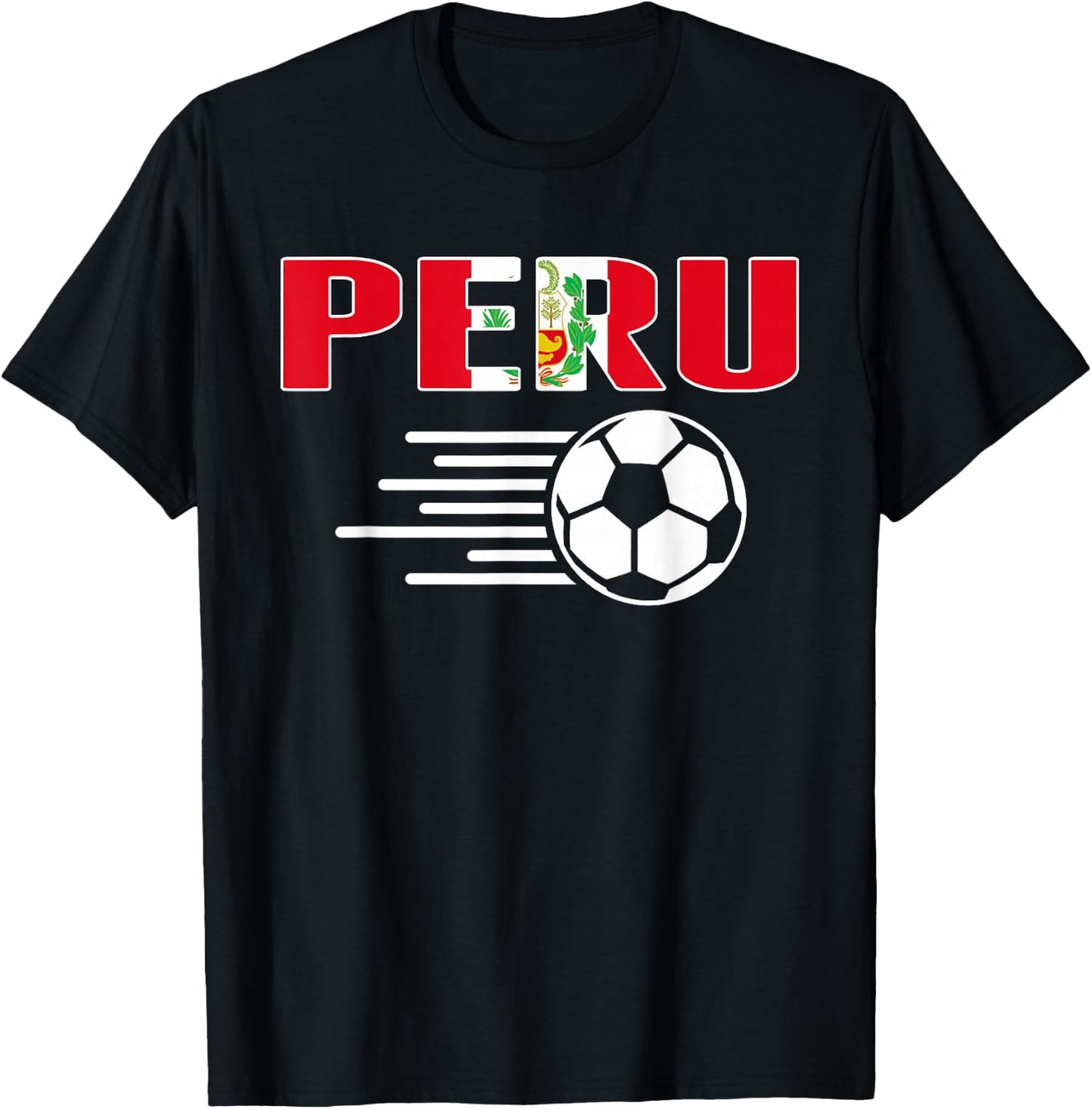 Proud Peru Soccer Fans Jersey - Support Peruvian Football T-Shirt - T-Shirt | Black