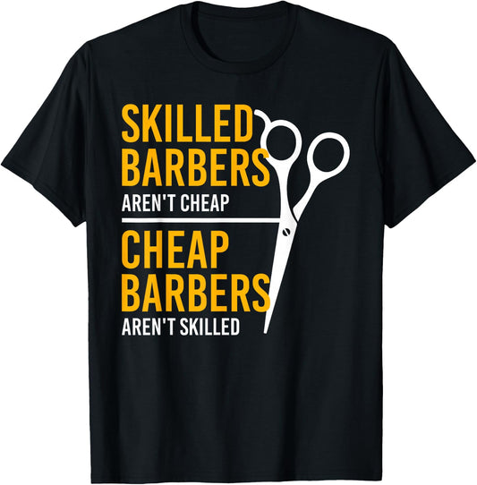 Cool Barber Women Hairdresser Hairstylist Barbershop T-Shirt - T-Shirt | Black
