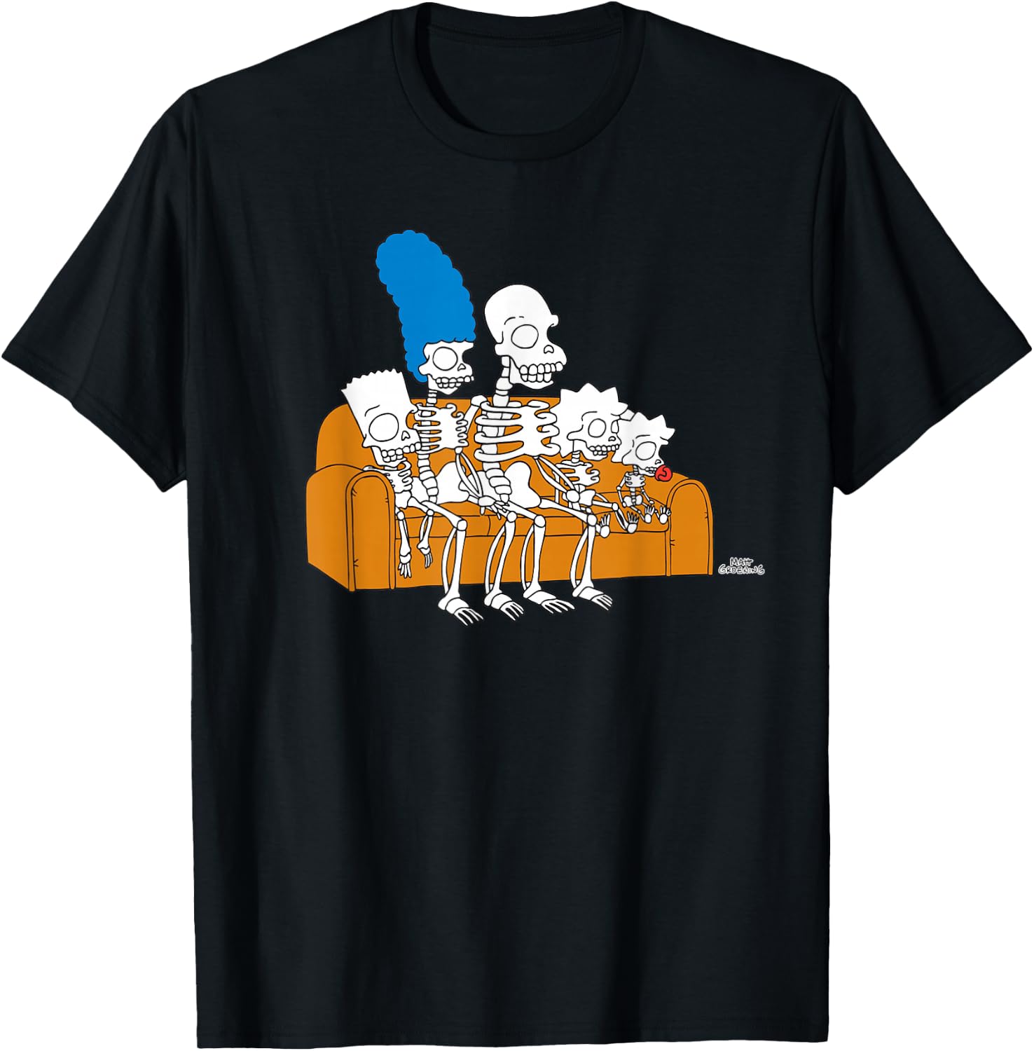 The Simpsons Skeletons Couch Gag Treehouse of Horror T-Shirt - T-Shirt | Black