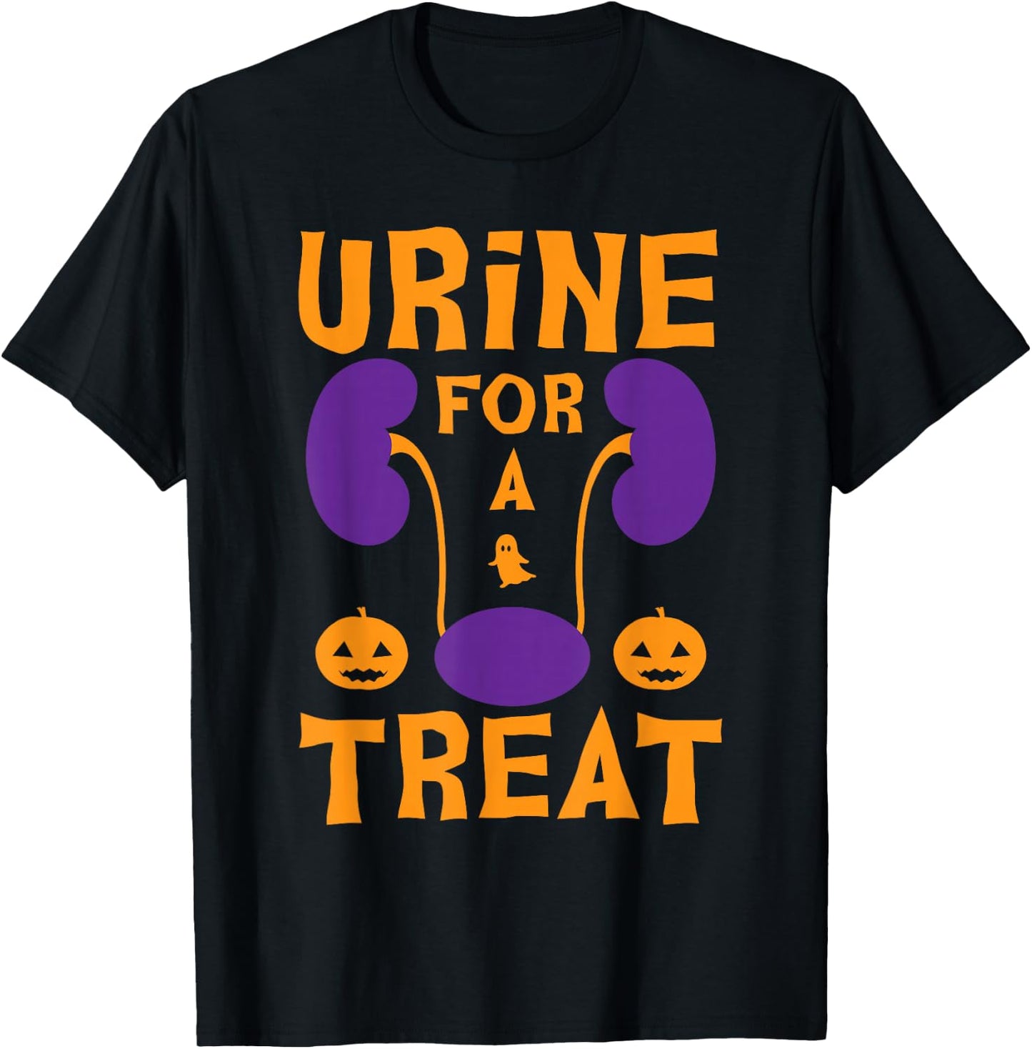 Urine For A Treat Candy - Funny Halloween Urologist Joke T-Shirt - T-Shirt | Black