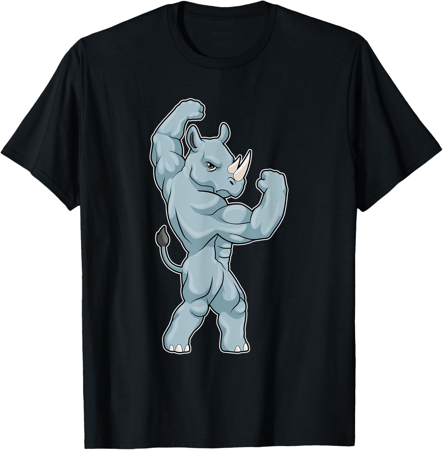 Rhino Bodybuilder Bodybuilding Sports T-Shirt - T-Shirt | Black