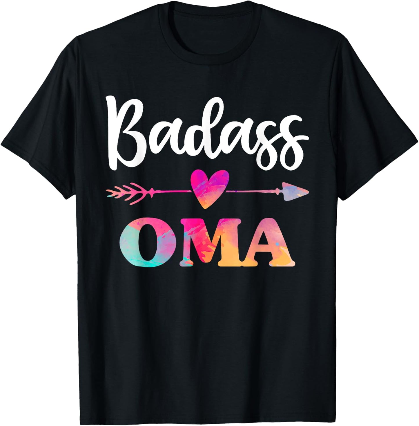 Badass Oma Strong Grandma Shirt, Mothers Day T-Shirt - T-Shirt | Black