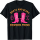 boots & bling it's a cowgirl thing Western women T-Shirt - T-Shirt | Black