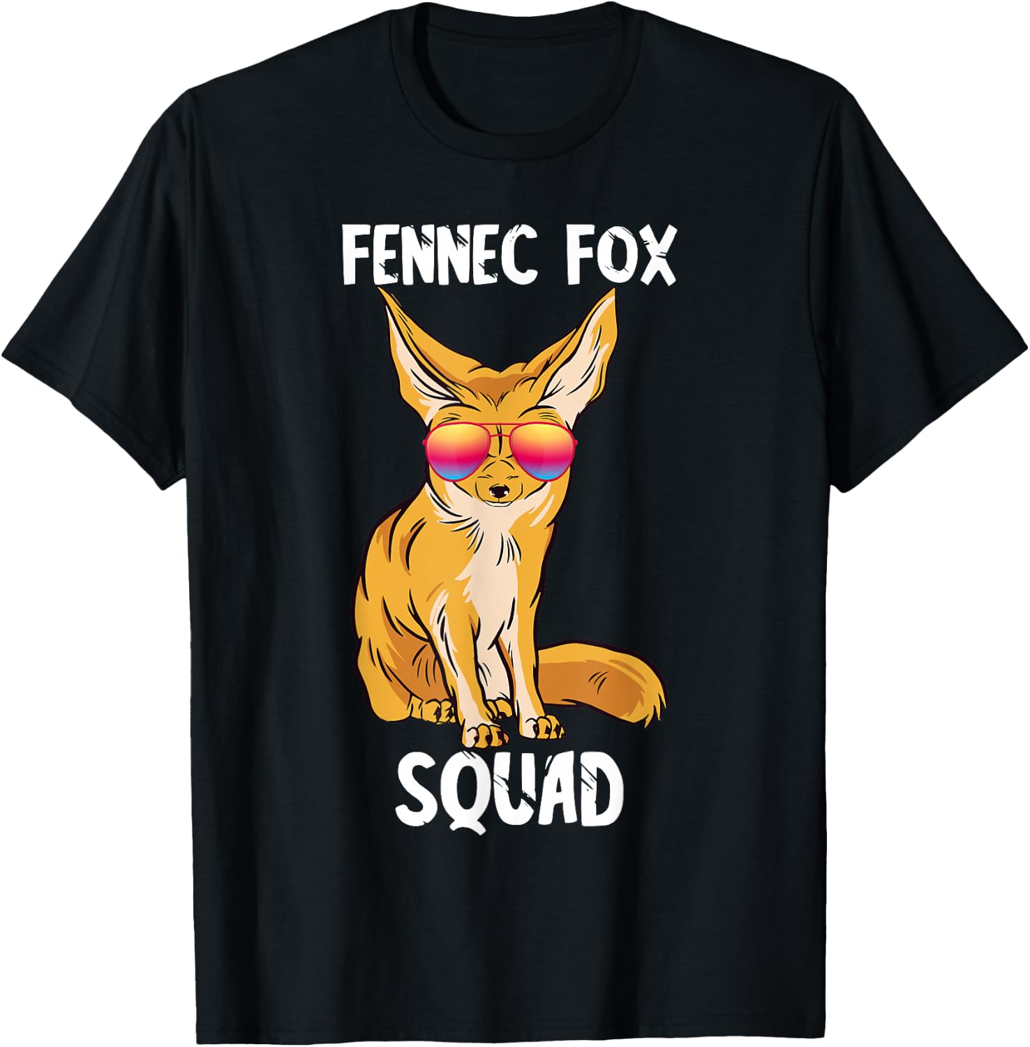 Fennec Fox Squad Cool Fox Animal Fennec Fox Lover Ears T-Shirt - T-Shirt | Black