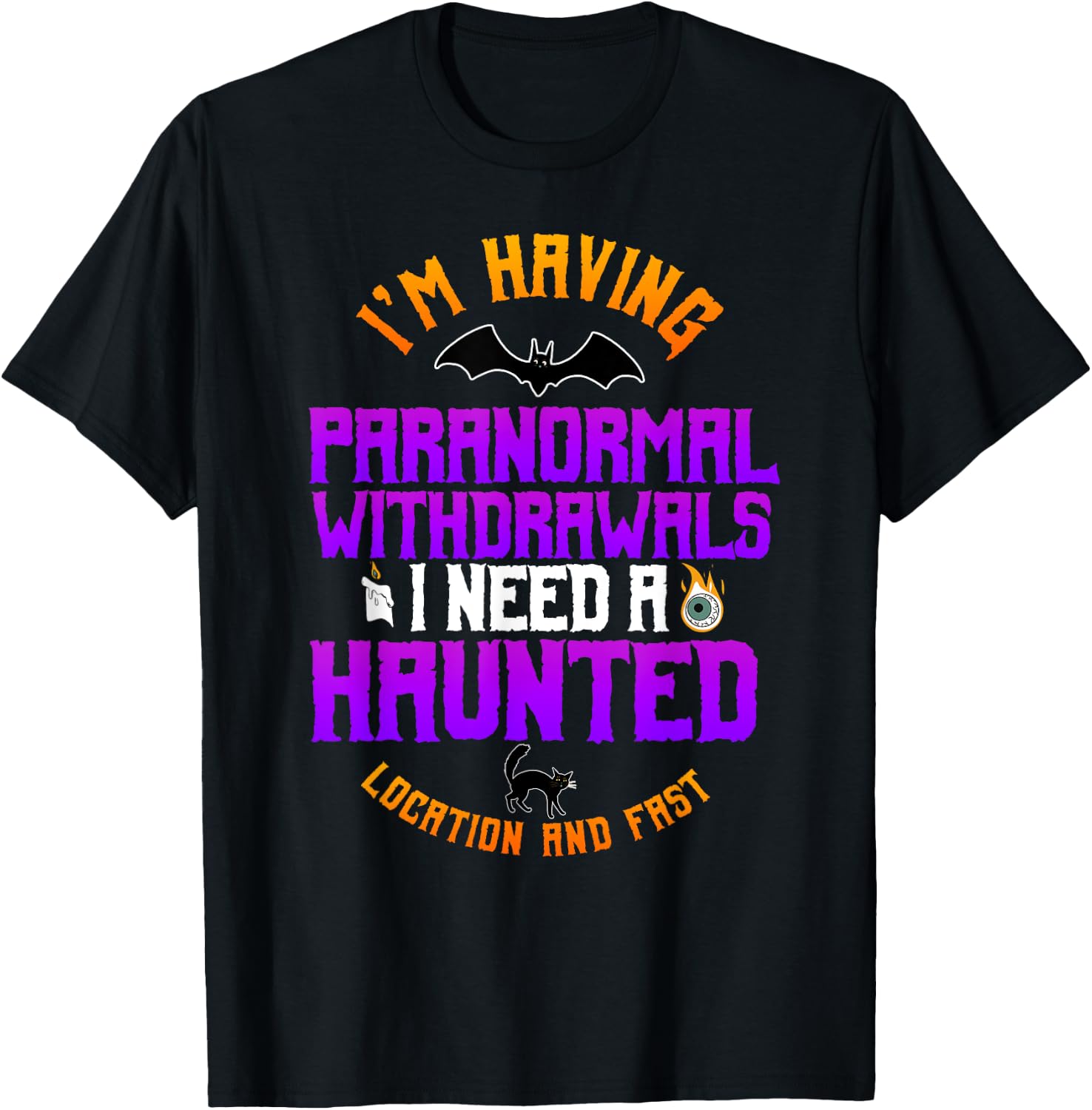 Ghost Hunter Paranormal Hunting Halloween Spirit Hunt EVP T-Shirt - T-Shirt | Black