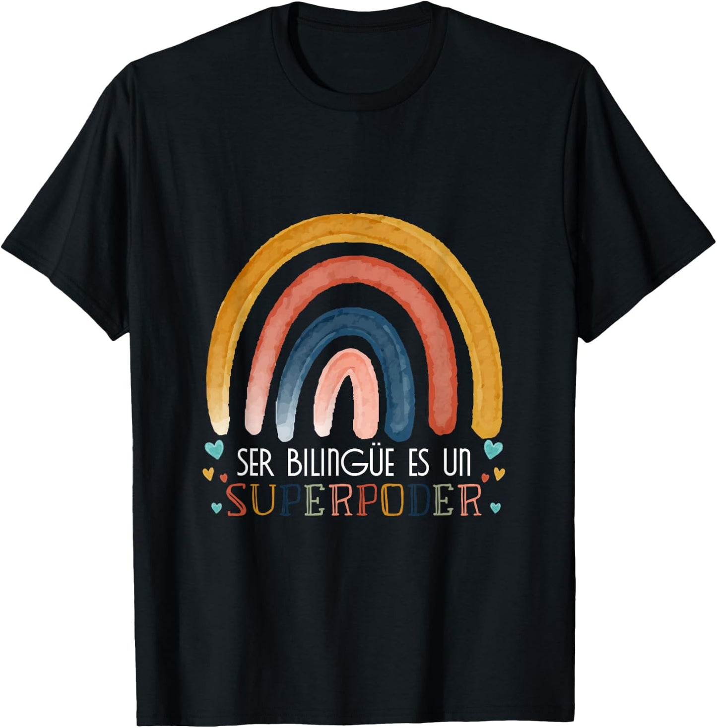 Ser bilingue es un superpoder Spanish Teacher esl Teacher T-Shirt - T-Shirt | Black