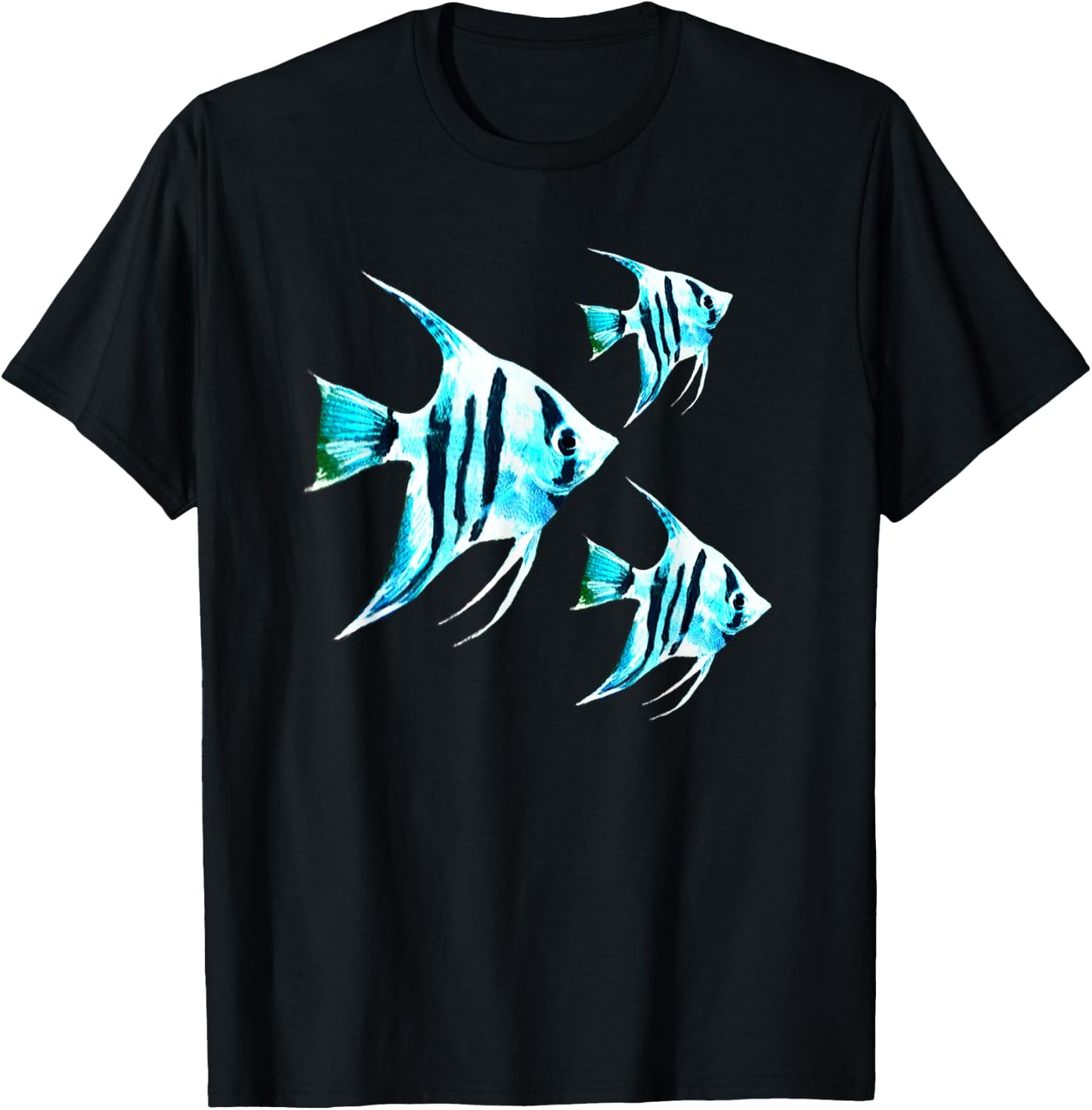 Zebra Angelfish Aquarium Fish Lovers Angelfish Breeders T-Shirt - T-Shirt | Black