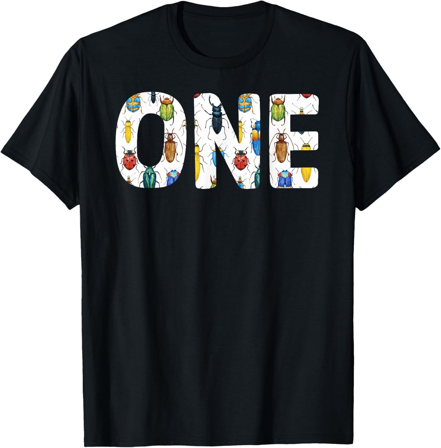 mb Bug 1st Birthday Funny Insects Lover 1 Year Old Kids T-Shirt - T-Shirt | Black