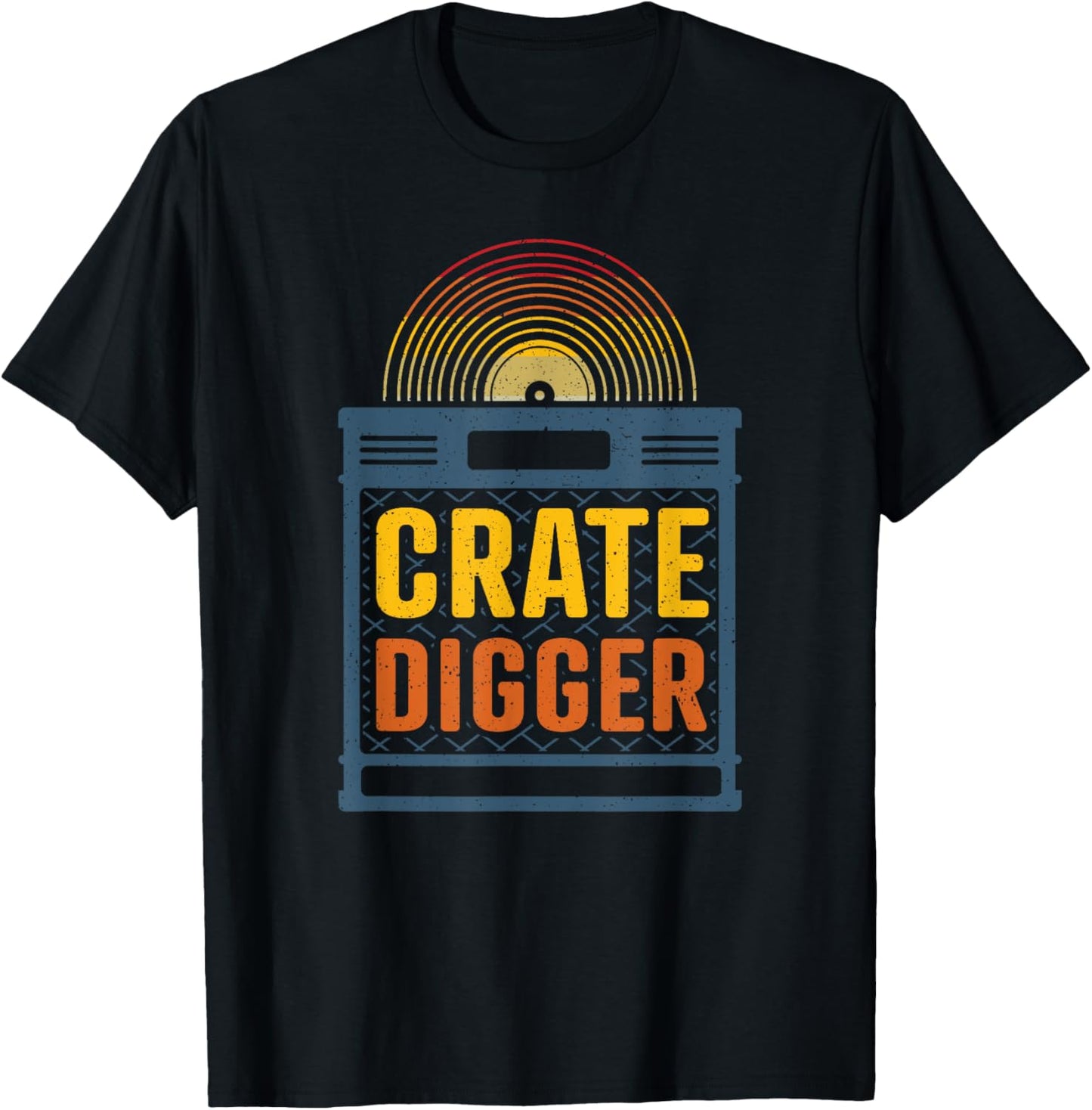 Crate digger - lp vinyl collector gift T-Shirt - T-Shirt | Black