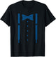 Kid Suspender Toddler Bow Tie With Suspenders Blue T-Shirt - T-Shirt | Black