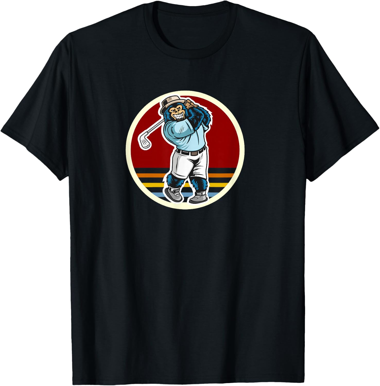 Gorilla Golf | Strong Golfer | Powerful Swing | Funny Joke T-Shirt - T-Shirt | Black