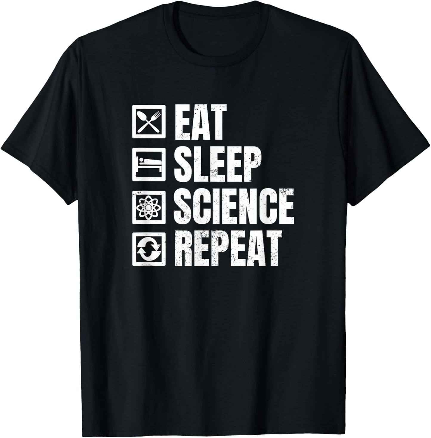 DNA Science Shirt | Eat Sleep Repeat Gift T-Shirt - T-Shirt | Black