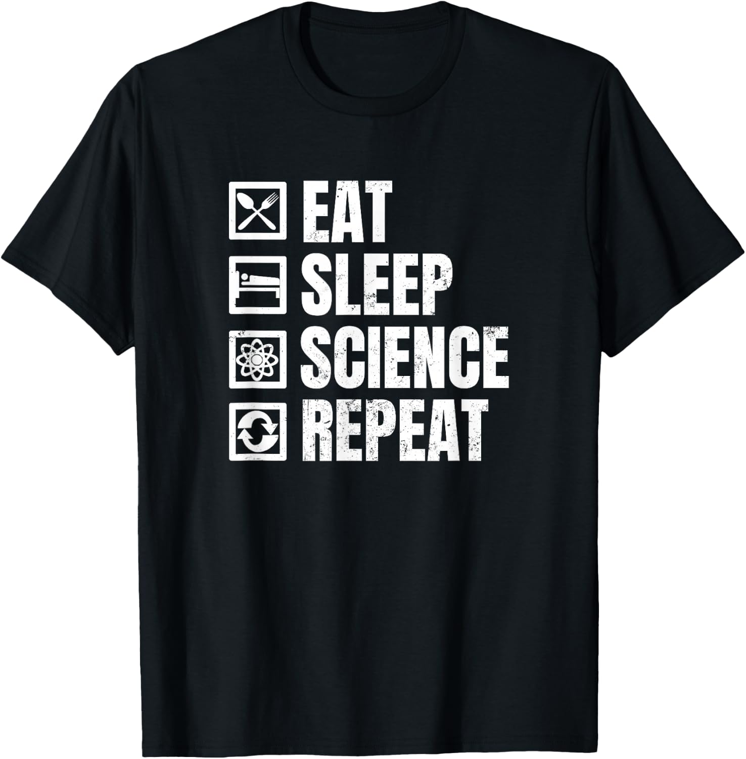 DNA Science Shirt | Eat Sleep Repeat Gift T-Shirt - T-Shirt | Black