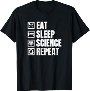 DNA Science Shirt | Eat Sleep Repeat Gift T-Shirt - T-Shirt | Black