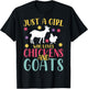 Farmer Women Just A Girl Who Loves Chickens And Goat T-Shirt - T-Shirt | Black