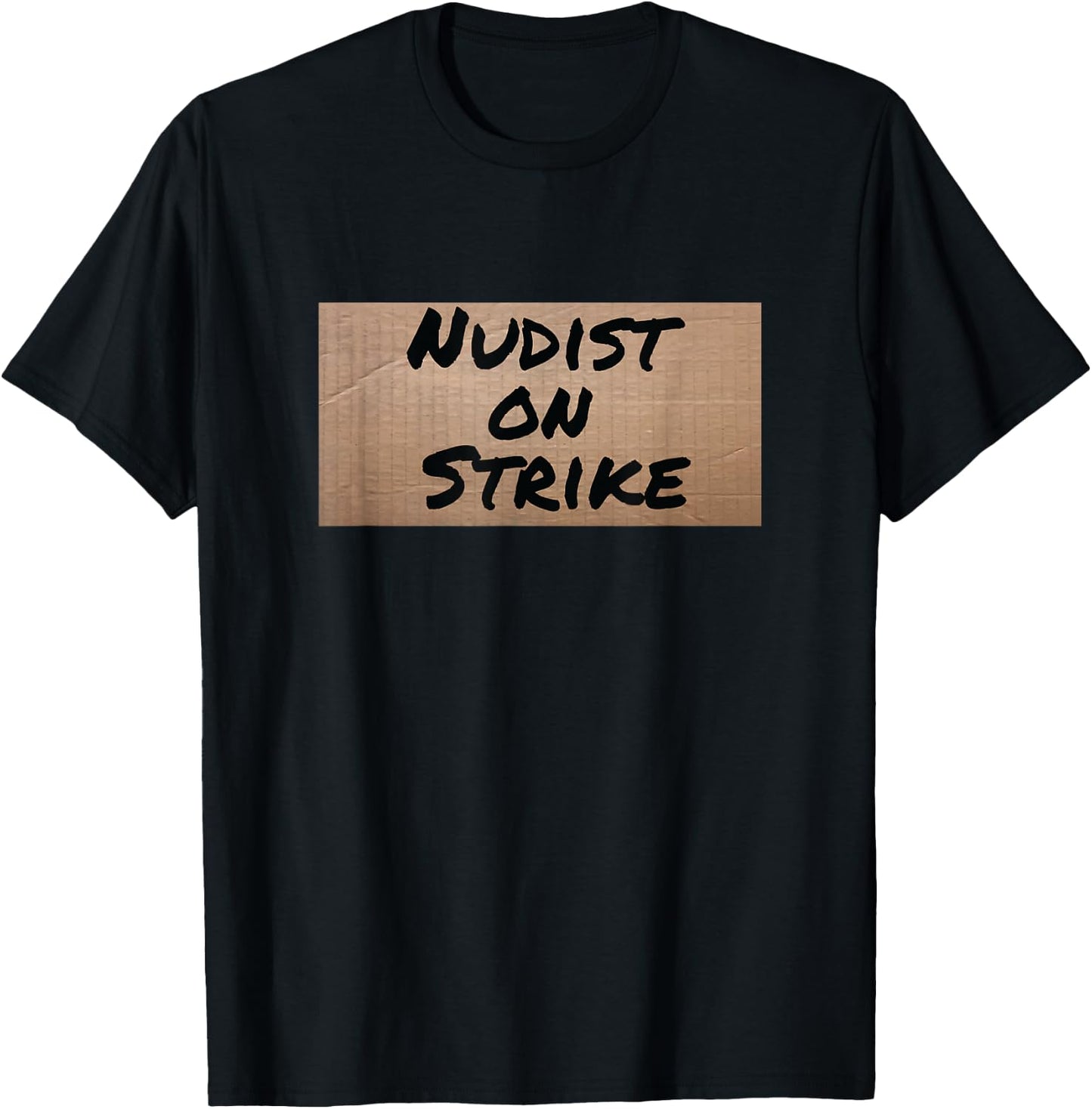 Nudist On Strike Funny Halloween Costume T-Shirt - T-Shirt | Black