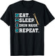 Eat Sleep Drum Major Repeat Marching Band T-Shirt - T-Shirt | Black