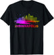 Indianapolis Indiana Home State Outfits & Designs Adult Retro Modern Fit Classic Fit Short Sleeve Black - Small - Modern Indianapolis Skyline Cityscape Souvenir T-Shirt - T-Shirt | Black