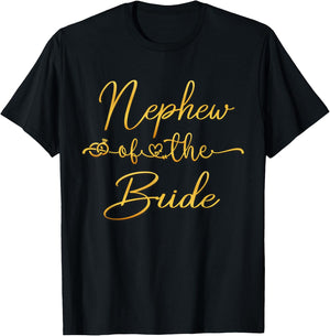 Nephew Of The Bride Wedding Ideas T-Shirt - T-Shirt | Black