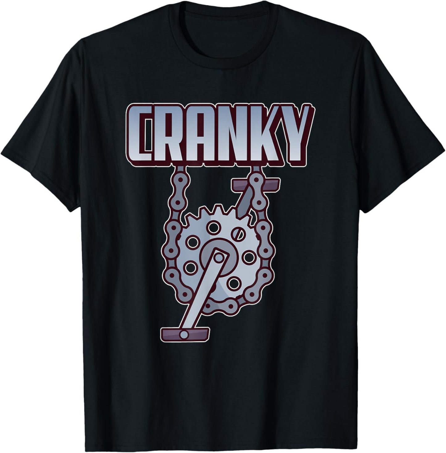 Funny Cranky Gift MTB Biker Bicycle Rider Cycling Lover T-Shirt - T-Shirt | Black