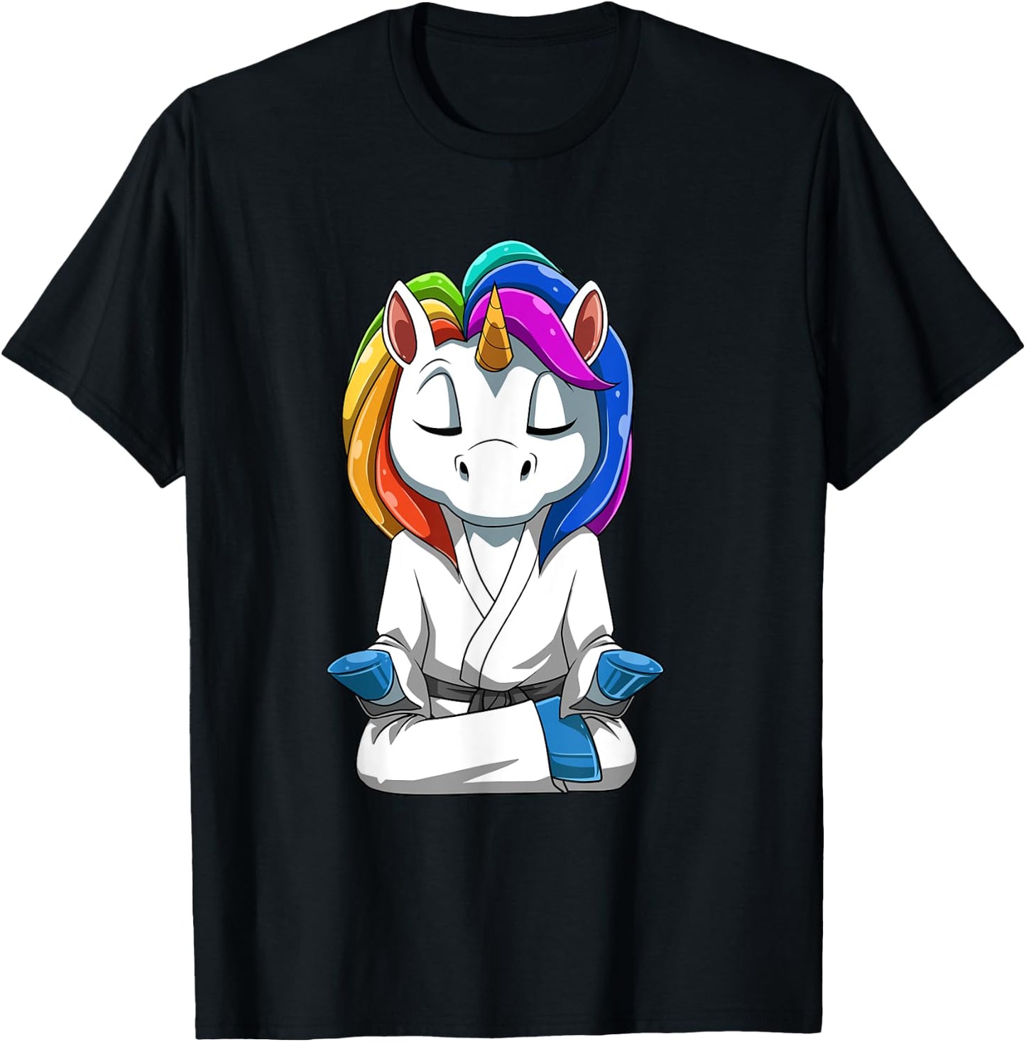 Cute BJJ Unicorn - Jiu Jitsu and Grappling T-Shirt - T-Shirt | Black