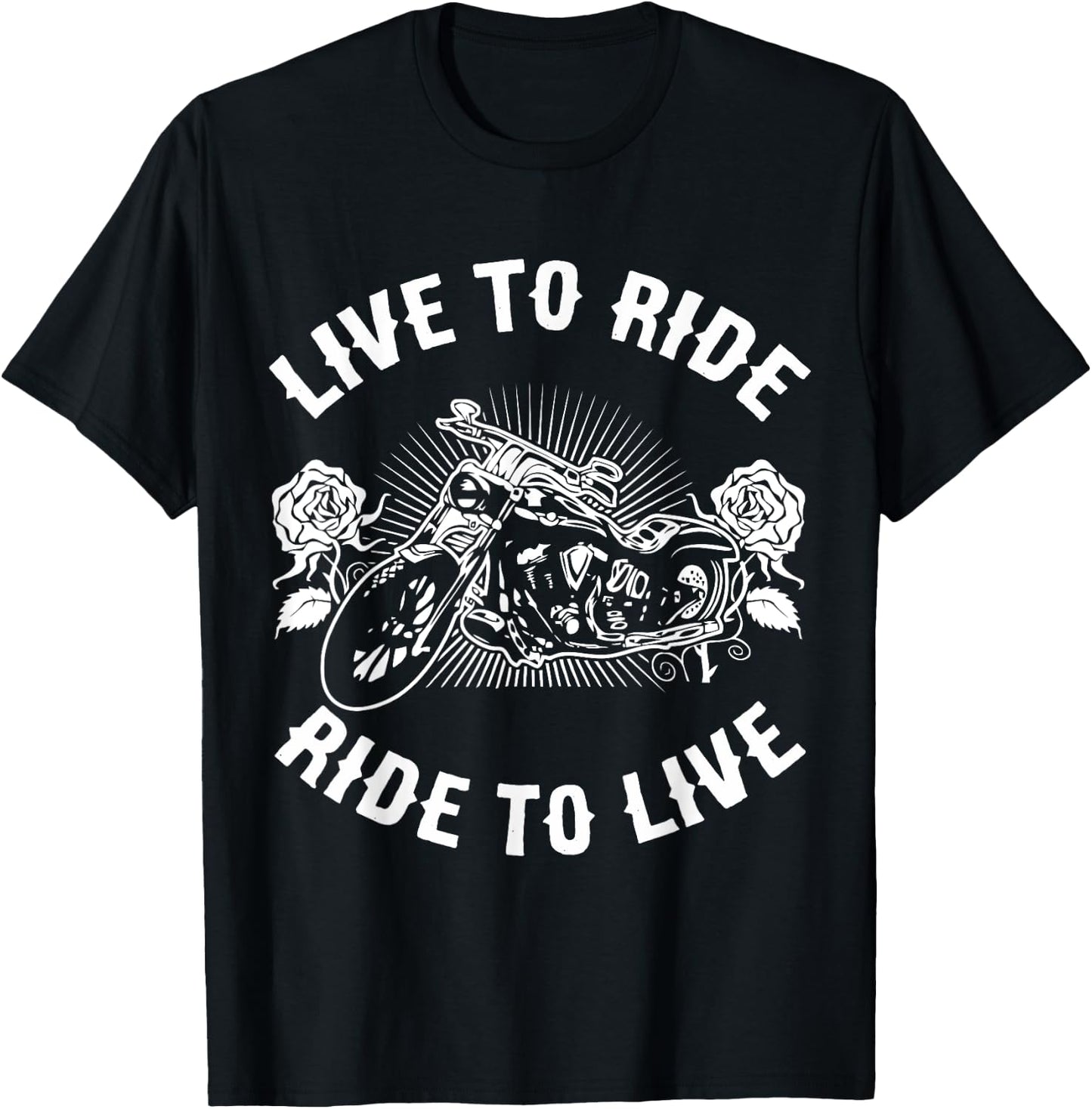 Vintage Biker Motorcycle Motocross Design T-Shirt - T-Shirt | Black
