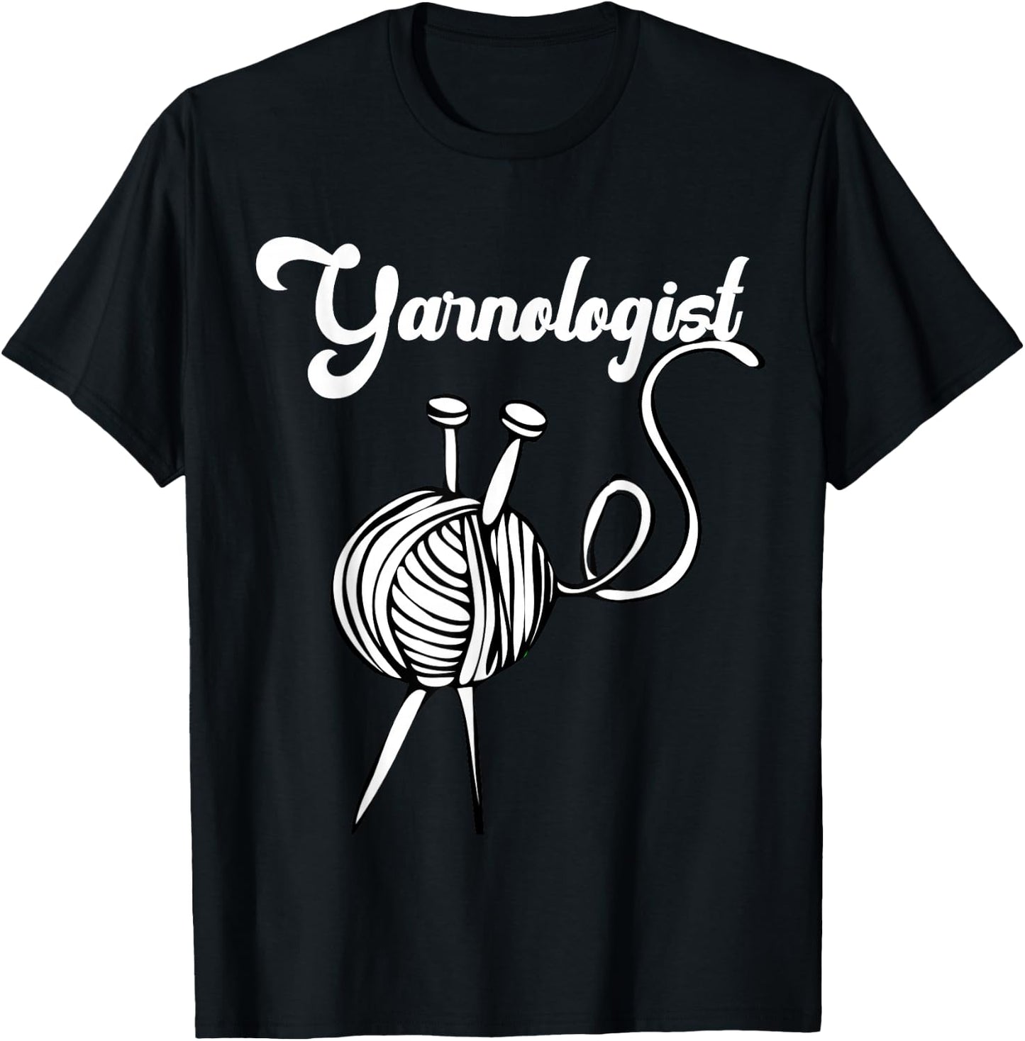 Knitting Gift T Shirt Knitters Yarn Wool Needles Yarnologist T-Shirt - T-Shirt | Black