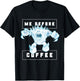 Disney Frozen Marshmallow Monster Me Before Coffee Funny T-Shirt - T-Shirt | Black