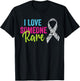 Rare Disease Awareness Zebra Ribbon, I Love Someone Rare T-Shirt - T-Shirt | Black