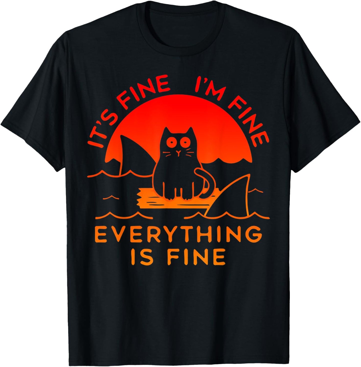 Mahrokh Its Fine Im Fine Everythings Inspirationa Graphic T-Shirt - T-Shirt | Black