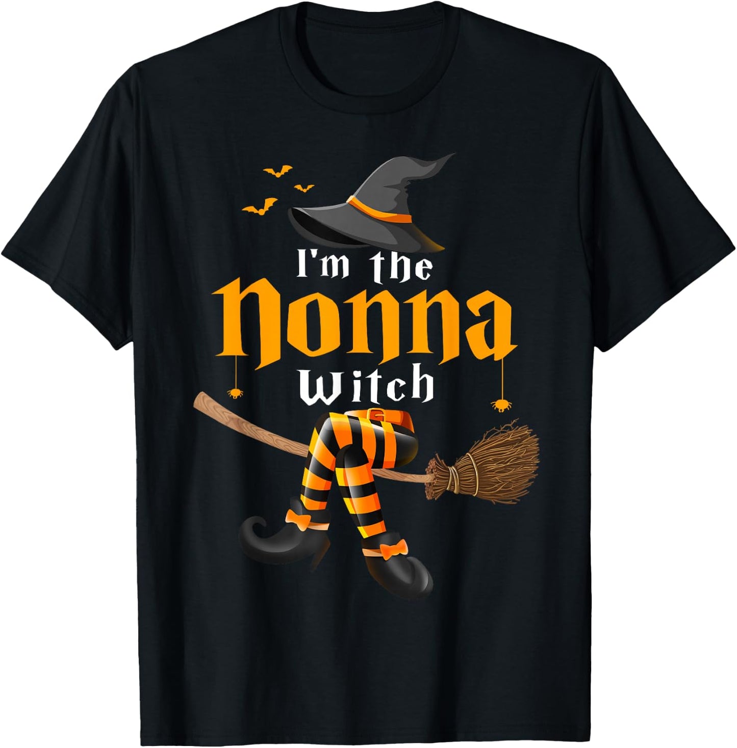 I’m The Nonna Witch Family Funny Halloween Costume T-Shirt - T-Shirt | Black