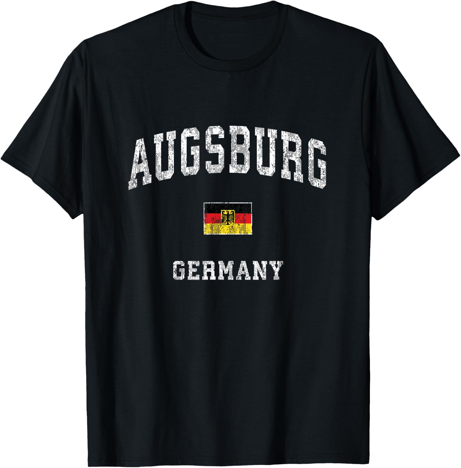 Augsburg Germany Vintage Athletic Sports Design T-Shirt - T-Shirt | Black