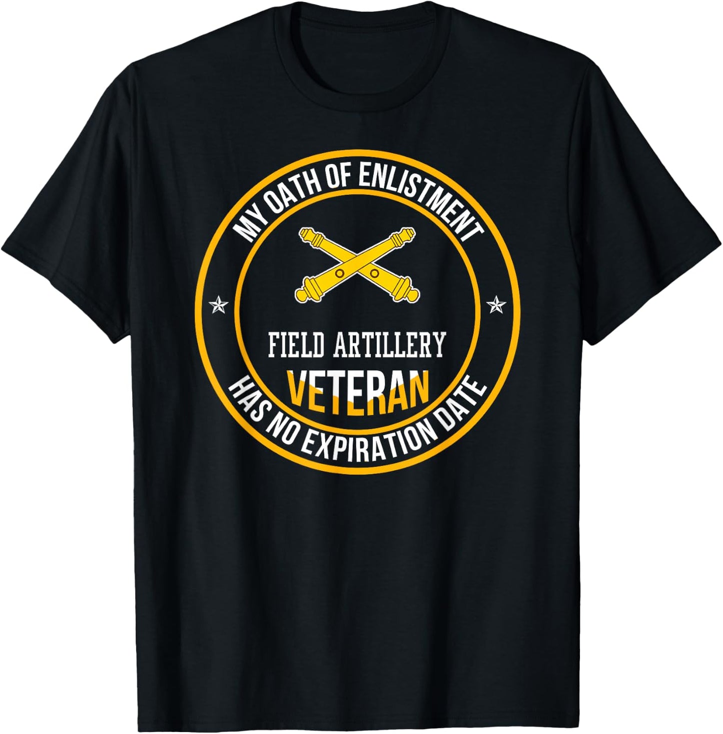 Field Artillery Veteran My Oath Of Enlistment Military Xmas T-Shirt - T-Shirt | Black