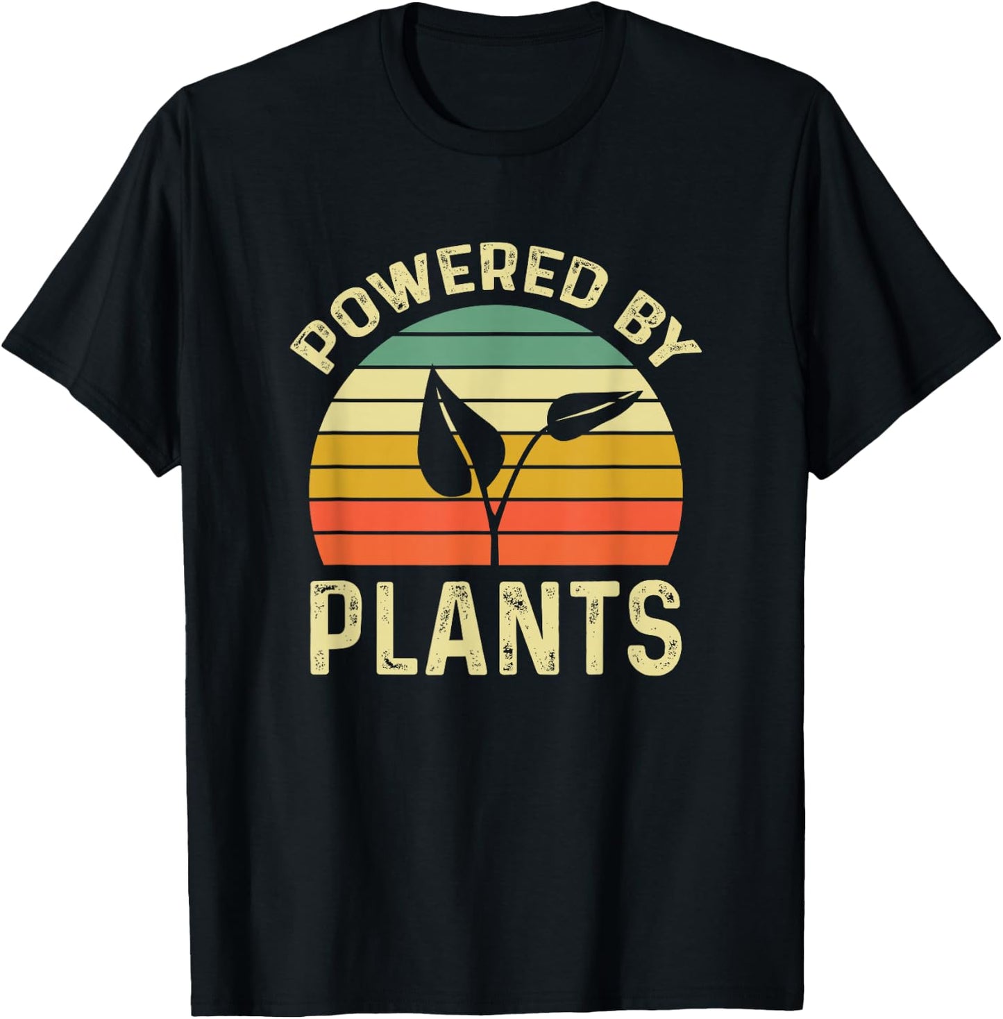 Vegan Plant Powered T-Shirt - T-Shirt | Black