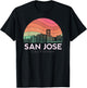 San Jose California USA Flag Nor Cal Bear Bay Area Tech City T-Shirt - T-Shirt | Black