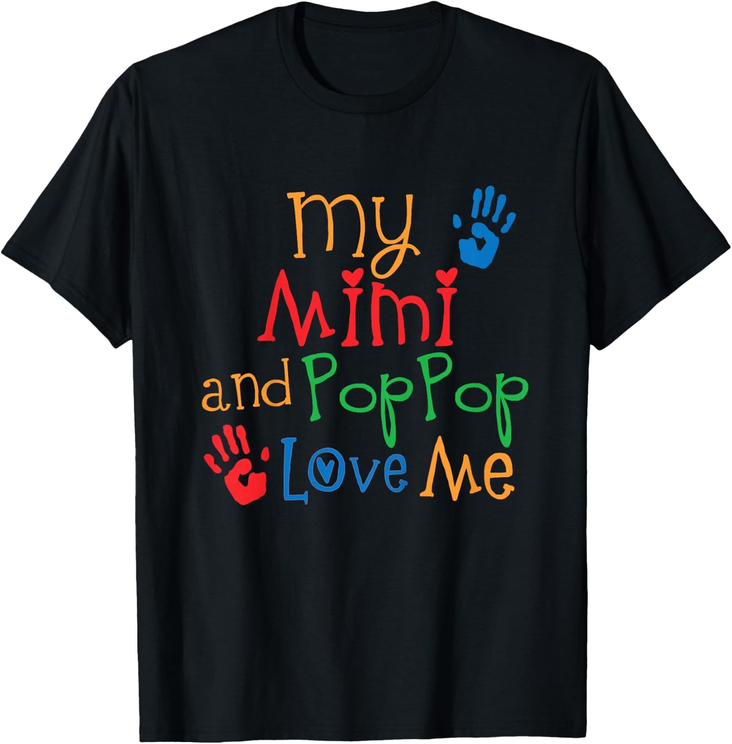My Mimi and PopPop Love Me Grandchild T-Shirt - T-Shirt | Black